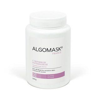 Альгінатна маска з чорницею та ромашкою Peel-off Mask for sensitive skins with blueberry & azulen, Algomask AL_SETF39_200 фото