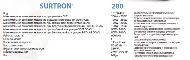 Моно/биполярный электрохирургический коагулятор SURTRON 200 (LED) FZM_200 фото