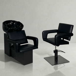 Комплект парикмахерской мебели Flamingo на квадрате black VM_2019_nk+834_gkb фото