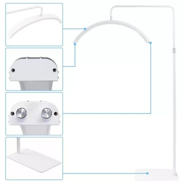 Безтіньова Led лампа для бьюті майстра універсальна HD-M8X 50W White прямокутна KV_HD_M8X_prw фото