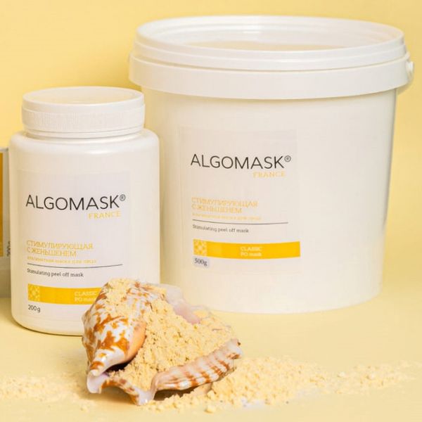 Стимулирующая Альгинатная маска для лица и тела С Женьшенем Stimulating peel off mask, Algomask 500 AL_SETF31_500 фото