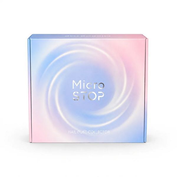Настільна манікюрна витяжка з HEPA фільтром Microstop Base, колір чорний (сітка металік) MST_base_b_sm фото