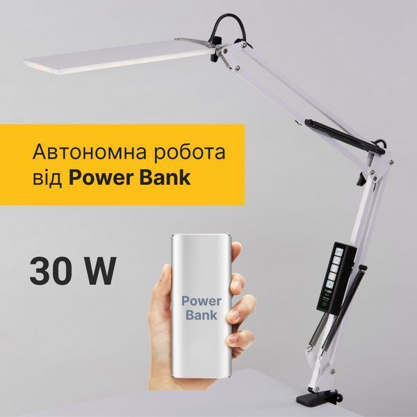Настільна світлодіодна сенсорна LED лампа з функцією роботи від повербанку та регулюванням світла X-LED-30 SB XL_30_SB_power фото