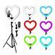 Кільцева лампа Heart RGB зі штативом та утримувачем телефону EX_heart_rgb_49 фото 3