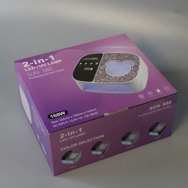 Лампа для маникюра с аккумулятором LED+UV Master Professional SUN S80, 168 Вт, белая VVB_sun_s80_w фото