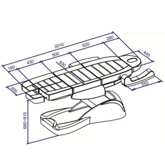 Косметологічна кушетка електрична DM-273E (5 моторів) BS_DM_273Е-5M_w фото