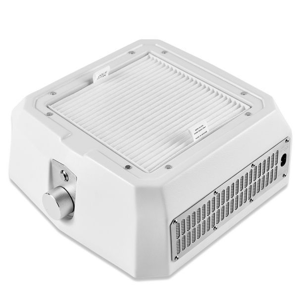 Настільна манікюрна витяжка з HEPA фільтром Microstop Base Pro, колір білий (сітка металік) MST_base_pro_w_sm фото