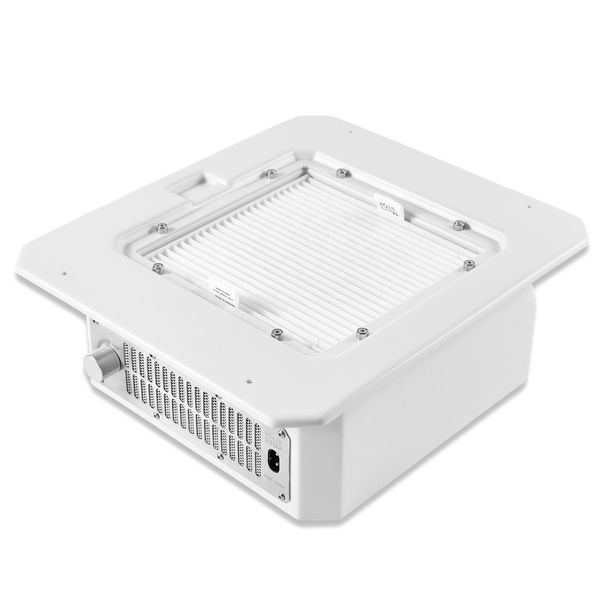 Врезная маникюрная вытяжка с HEPA фильтром Microstop Prof, цвет белый (сетка металлик) MST_prof_vrez_w_sm фото