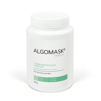 Стимулирующая альгинатная маска для лица с Мятой Peel off mask with Mint, Algomask AL_SETF29_200 фото