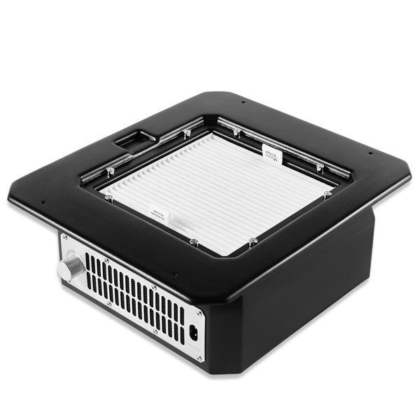 Врезная маникюрная вытяжка с HEPA фильтром Microstop Prof, цвет черный (сетка металлик) MST_prof_vrez_b_sm фото