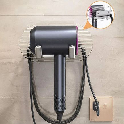 Держатель для фена Joybos Hair Dryer Wall настенный, (совместим с Laifen) прозрачный L_JBS-ZWJ-4809-CR фото