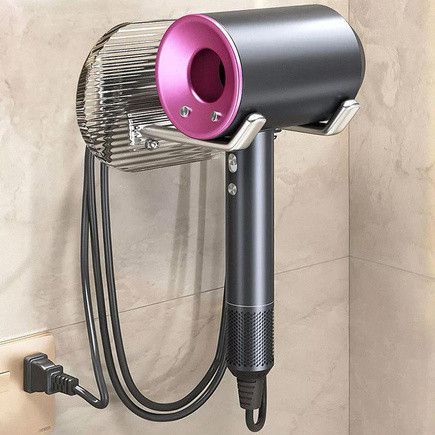 Тримач для фена Joybos Hair Dryer Wall настінний, (сумісний з Laifen) прозорий L_JBS-ZWJ-4809-CR фото