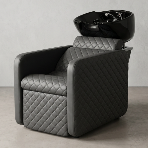 Комплект парикмахерской мебели Polo Premium Lux Black на пятилучье VM_2049nk+884_gpb фото