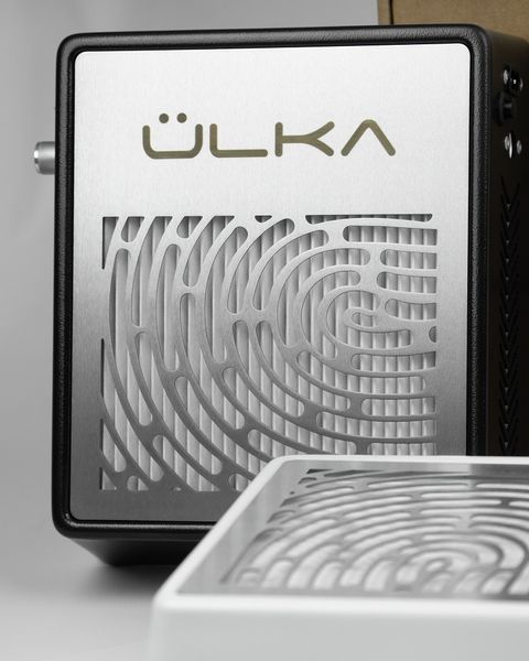 Вытяжка маникюрная настольная Ulka Handy c HEPA фильтром и подключением ручки фрезера, черная UL_handy_ryhka_b фото
