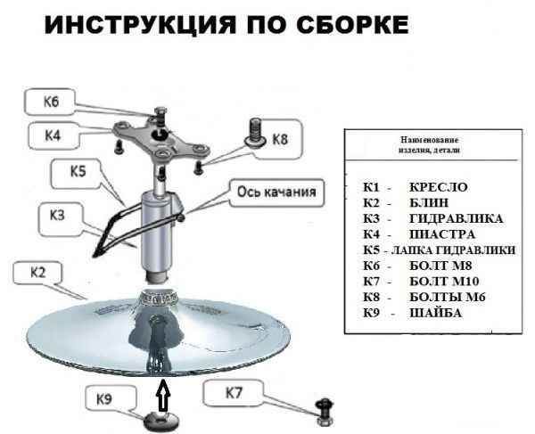 Парикмахерское кресло Murat DP_murat_gd_b фото