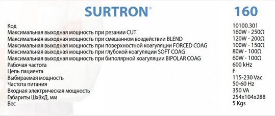 Моно/биполярный электрохирургический коагулятор SURTRON 160 (LED) FZM_160 фото